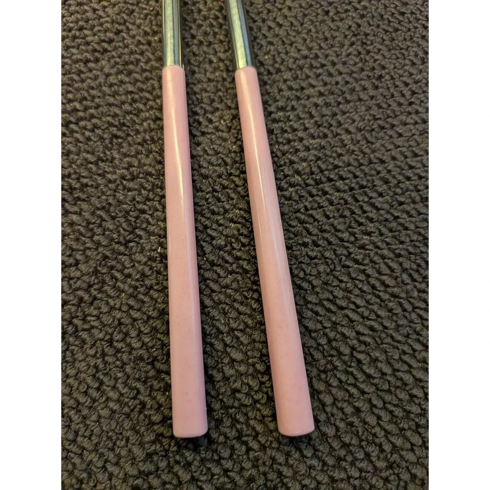 Stainless Steel Reusable Chopsticks Set Mint Green Pink 2 Pairs